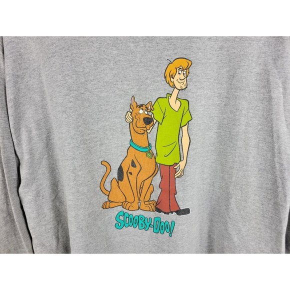 Scooby Doo Shaggy Vintage Cartoon TV Promo Long Sleeve T Shirt Size XL Gray - Picture 2 of 7